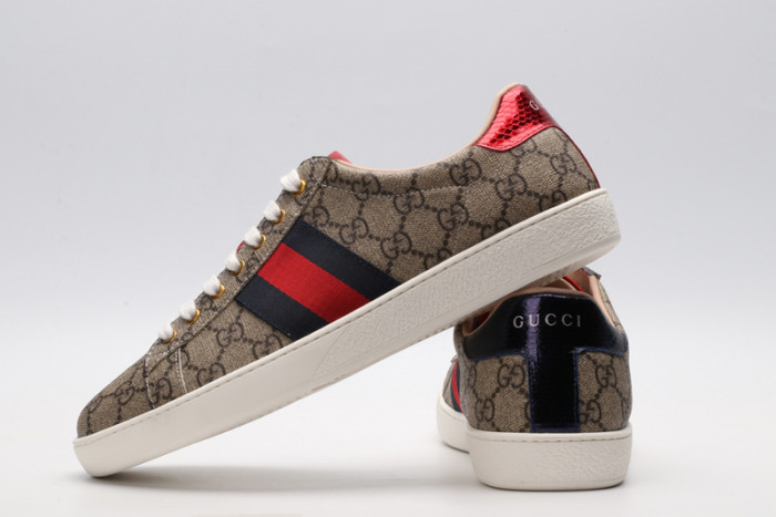 Gucci  Ace GG Monogram Web Stripe Low-Top Flat Casual Sneakers - KAIROO