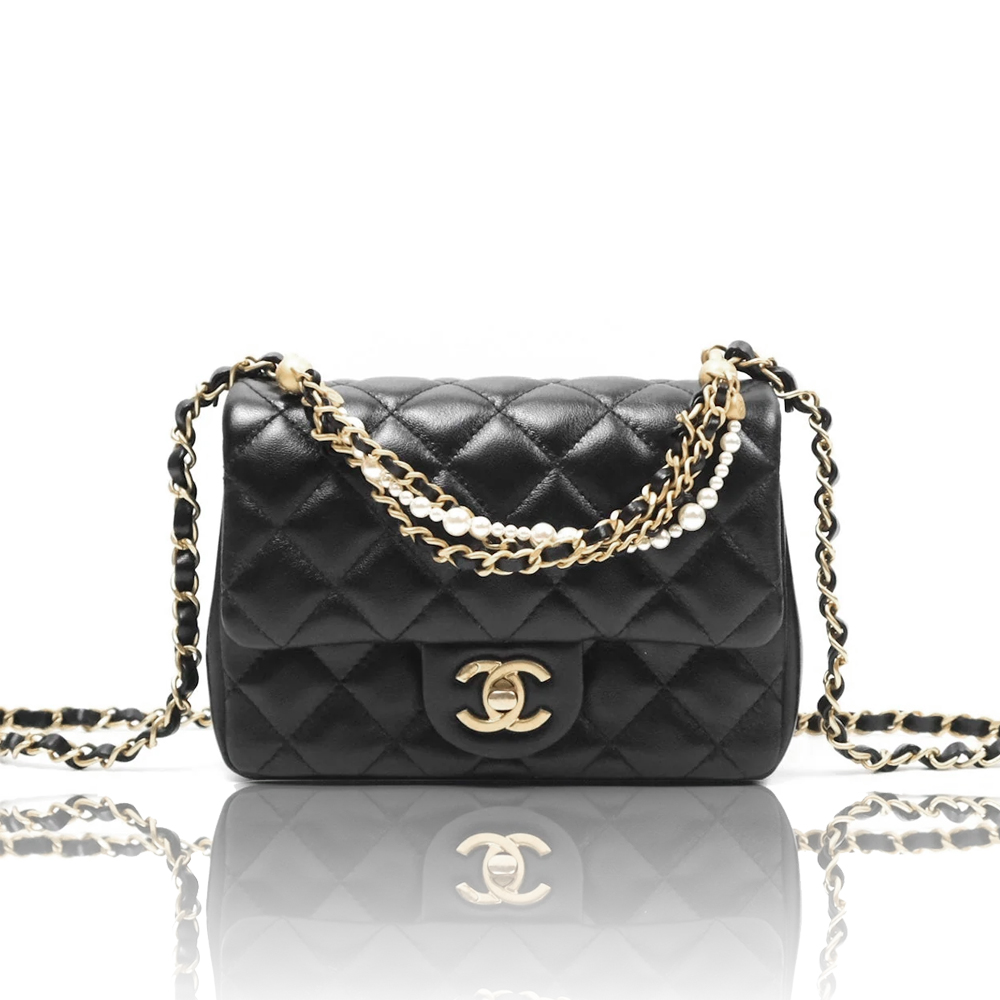 Chanel Mini Flap with Pearl Chain - KAIROO