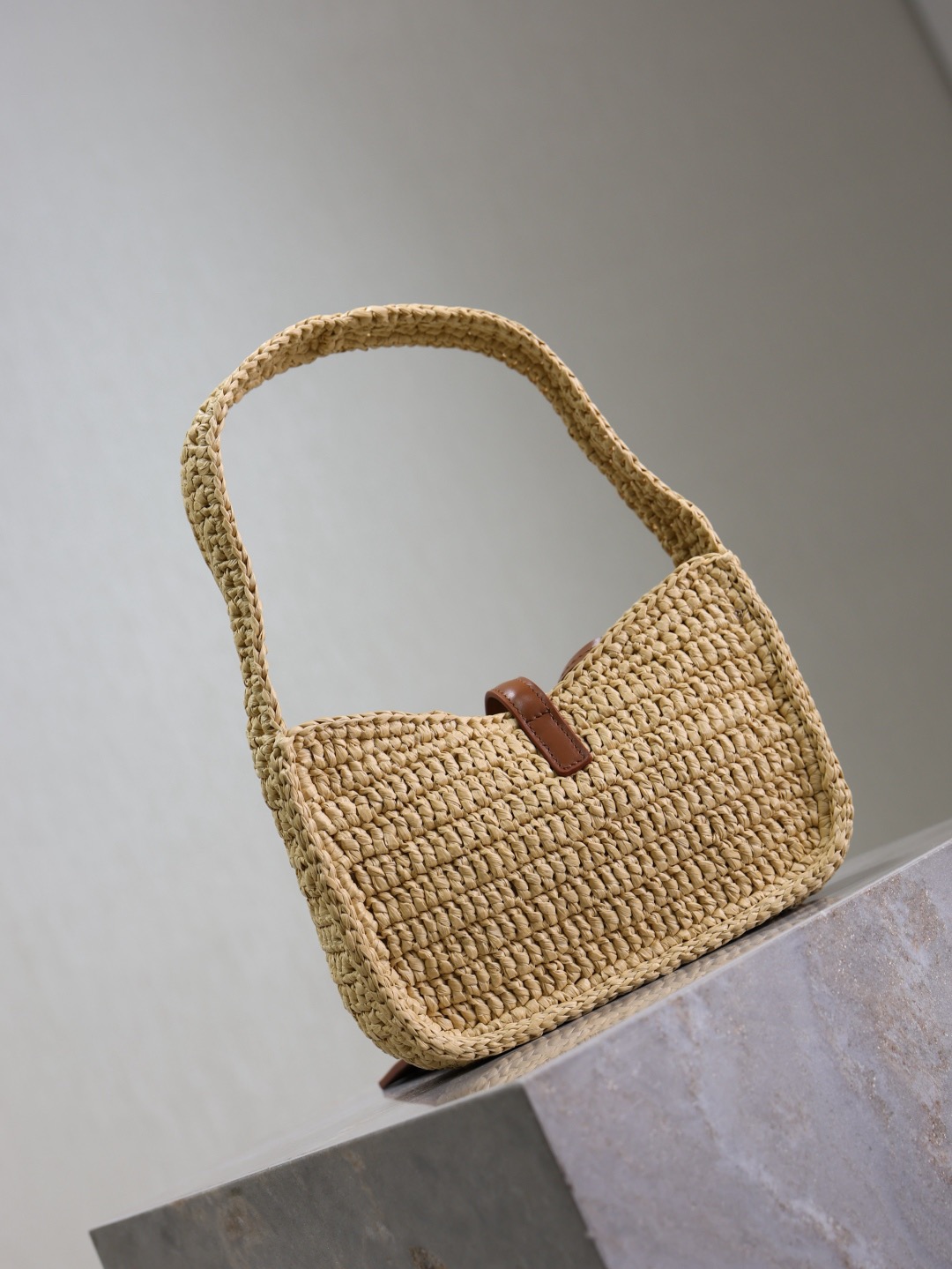 Saint Laurent Le 5 À 7 In Crocheted Raffia - KAIROO