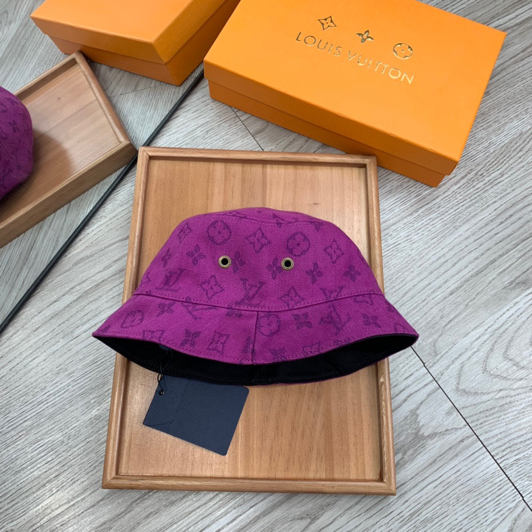 Louis Vuitton LV  Monogram Reversible Bucket Printed Cotton Fisherman Hat - KAIROO