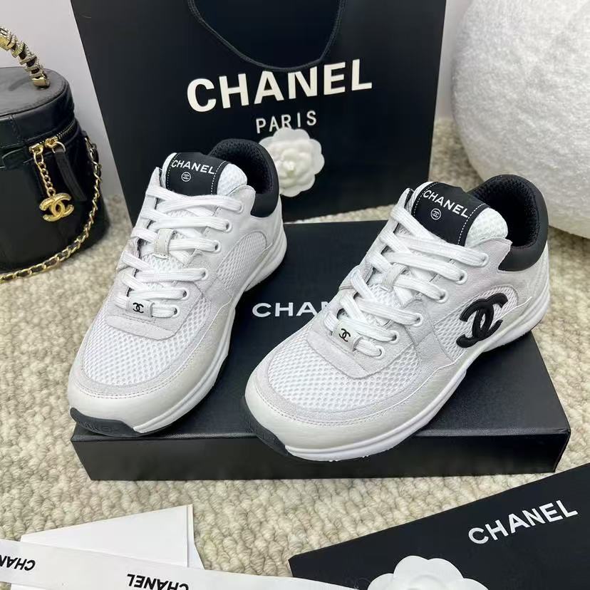 Chanel Classic Black & White Retro Sneakers - KAIROO