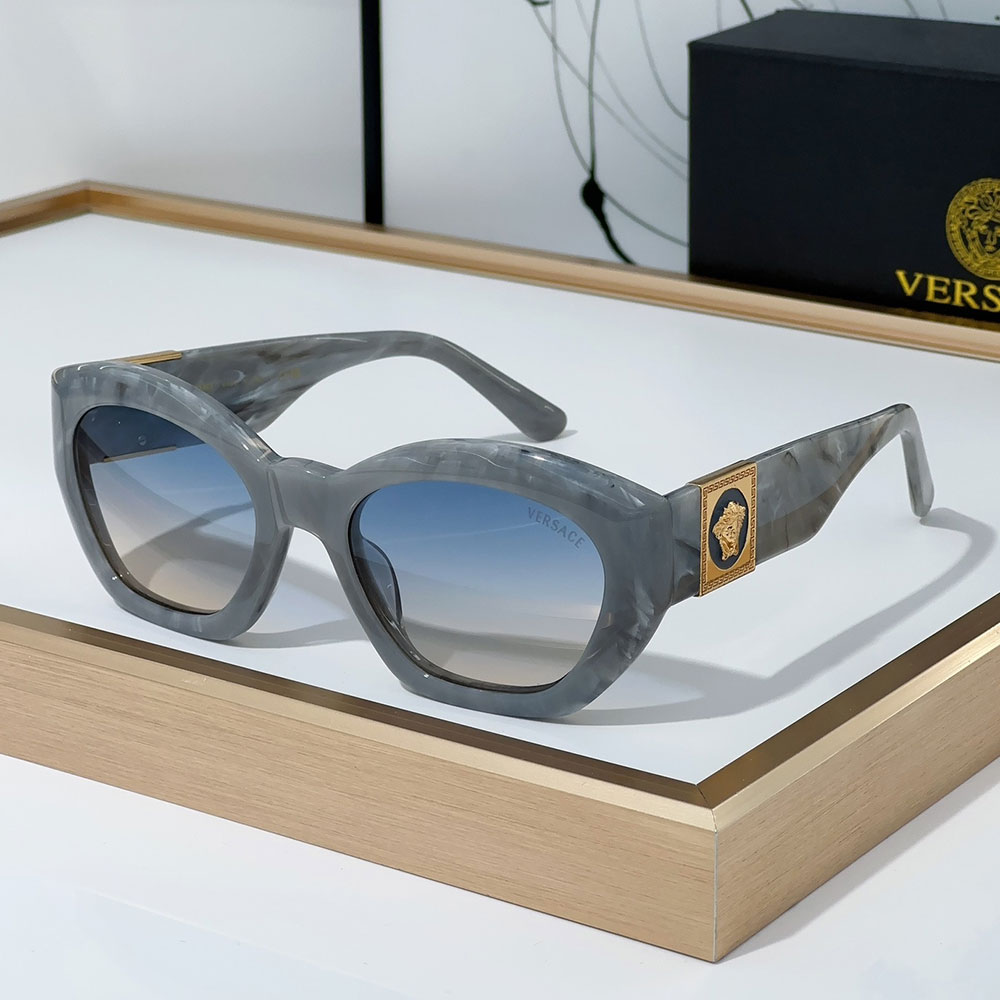 Versace  Mirror leg Logo Plate Frame Sunglasses Top Quality - KAIROO