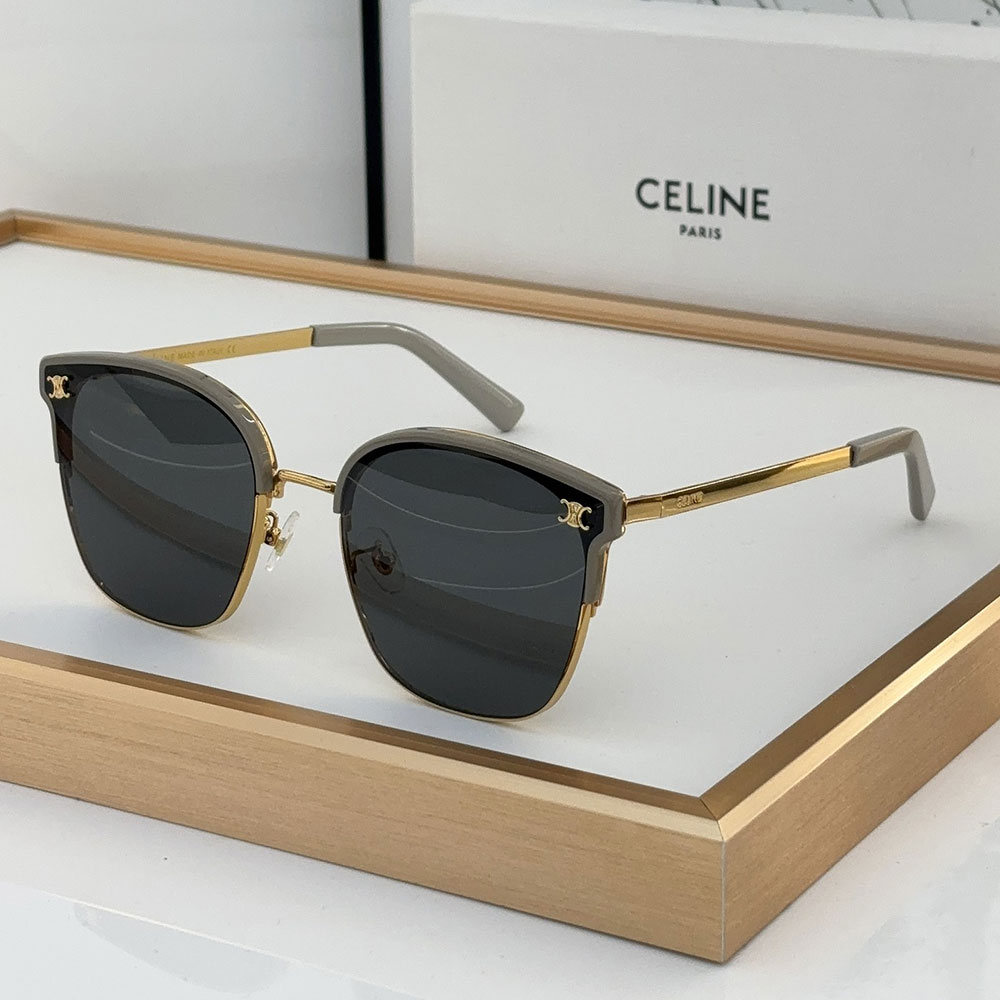 Celine Square Metal Front Frame Sunglasses with Triomphe Logo Top quality - KAIROO