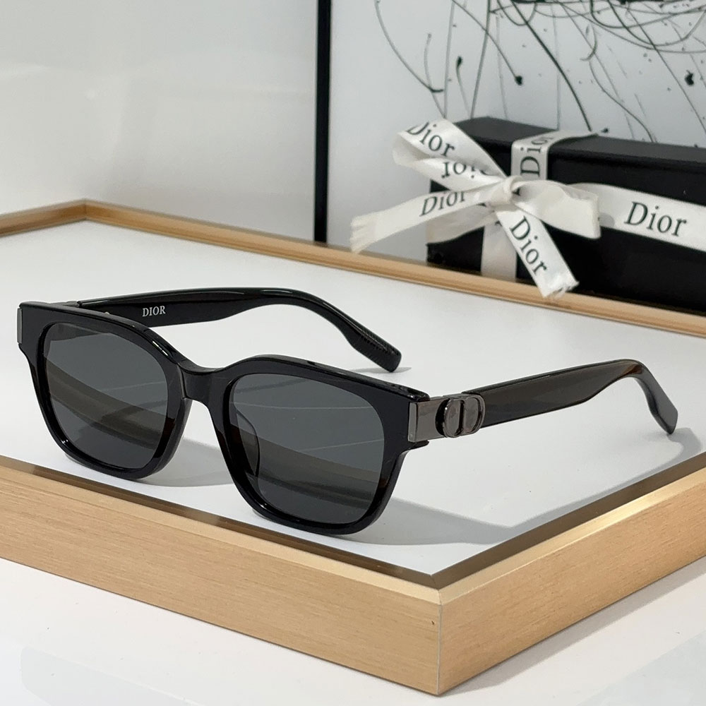 Dior Acetate Square Frame with Gold-finish CD Hinge sunglasses  Top quality - KAIROO