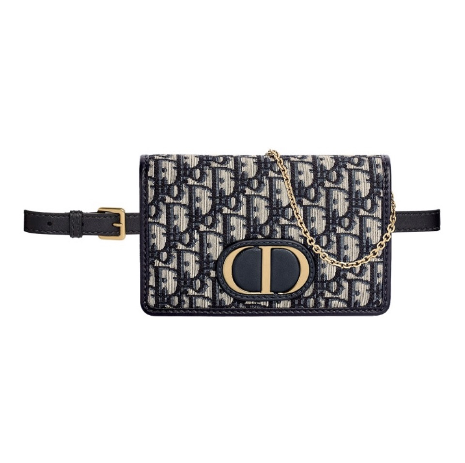 Dior 30 Montaigne Oblique Jacquard CD Buckle Waist Chain Belt Bag - KAIROO