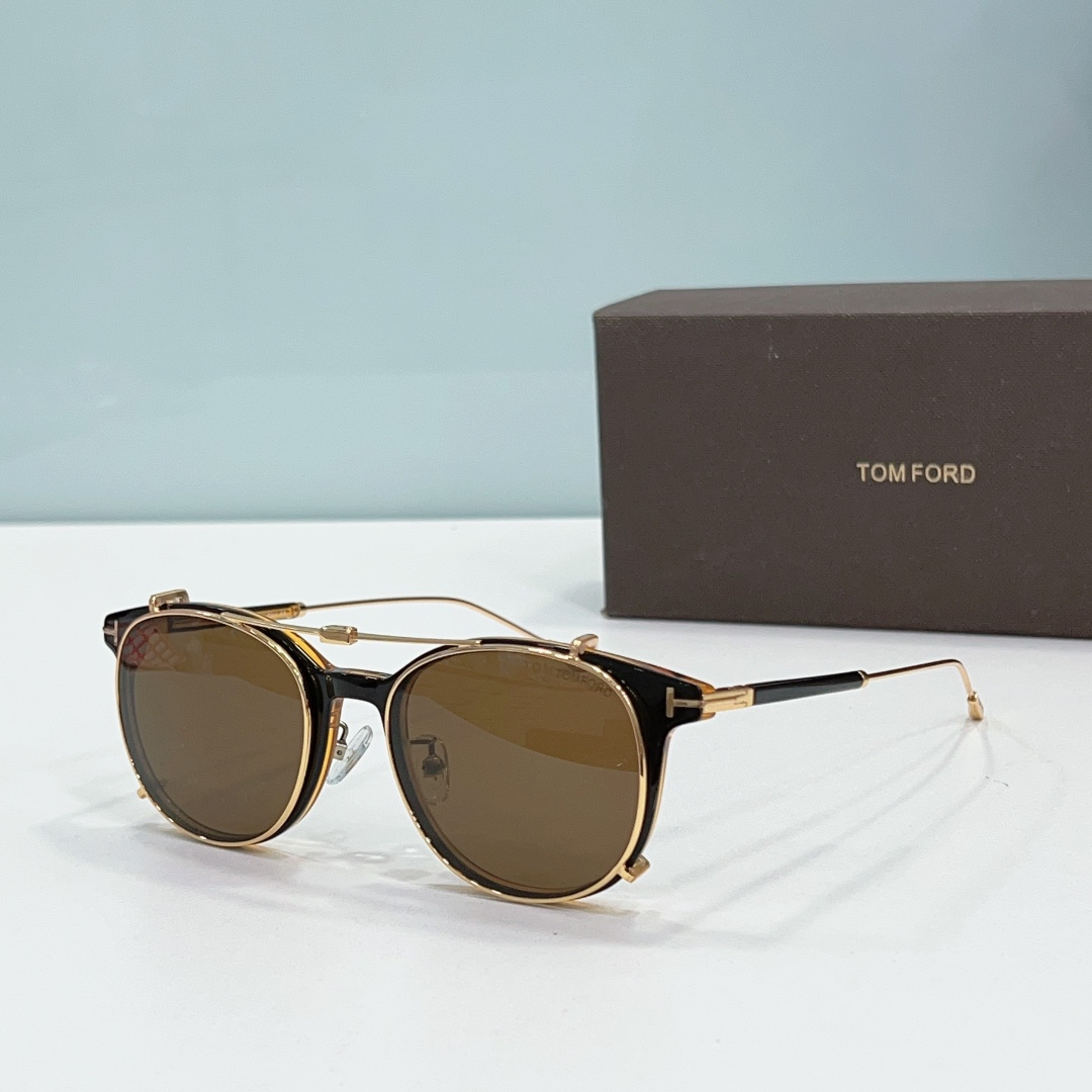 Tom Ford Round Metal Thin Frame Sunglasses Top Quality - KAIROO