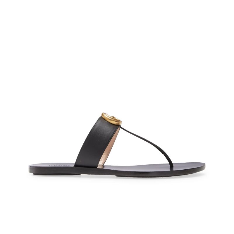 GUCCI Double G Leather Thong Sandal - KAIROO