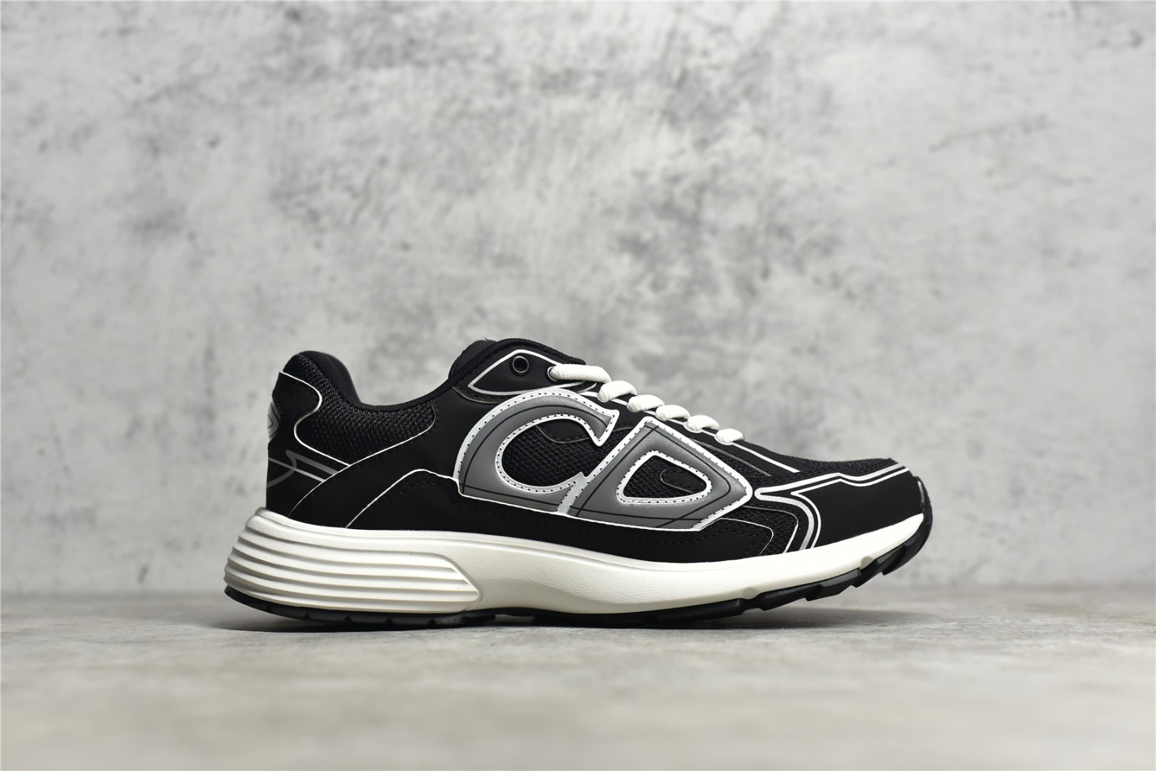 DioDior B30 Reflective CD Logo Mesh Dad Sneaker/Black  (High Quality Version) - KAIROO