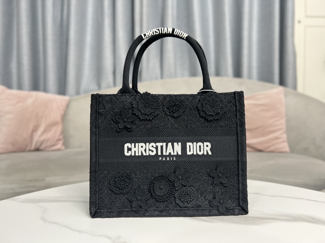 Dior Small Macrame Cannage Tote Lace-effect Embroidered Bag/ 15A - KAIROO