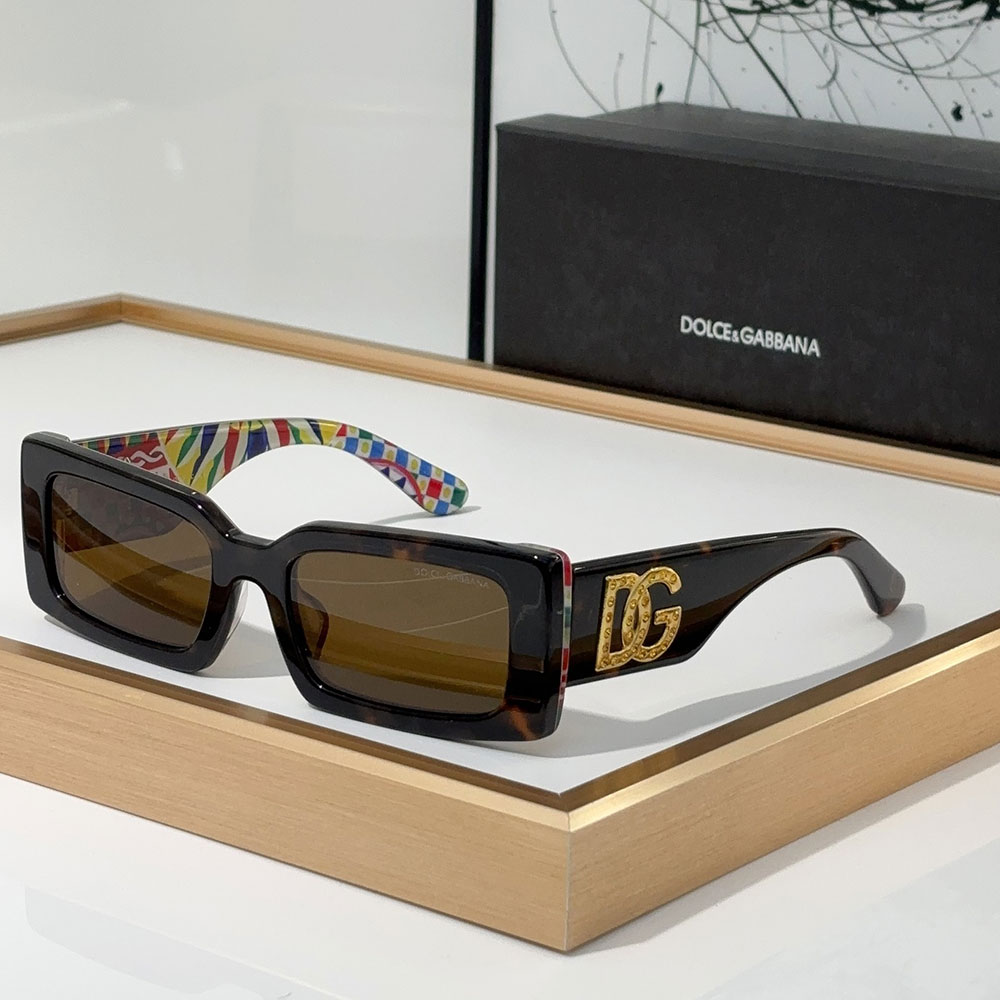DOLCE & GABBAN DG Small Box Logo Mirror leg  Sunglasses Top quality - KAIROO