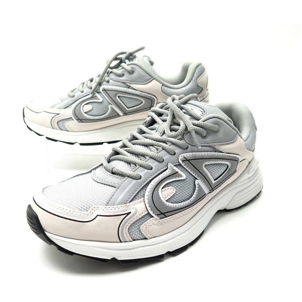 Dior CD30 Reflective Logo Technical Mesh Runner Sneakers Gray - KAIROO