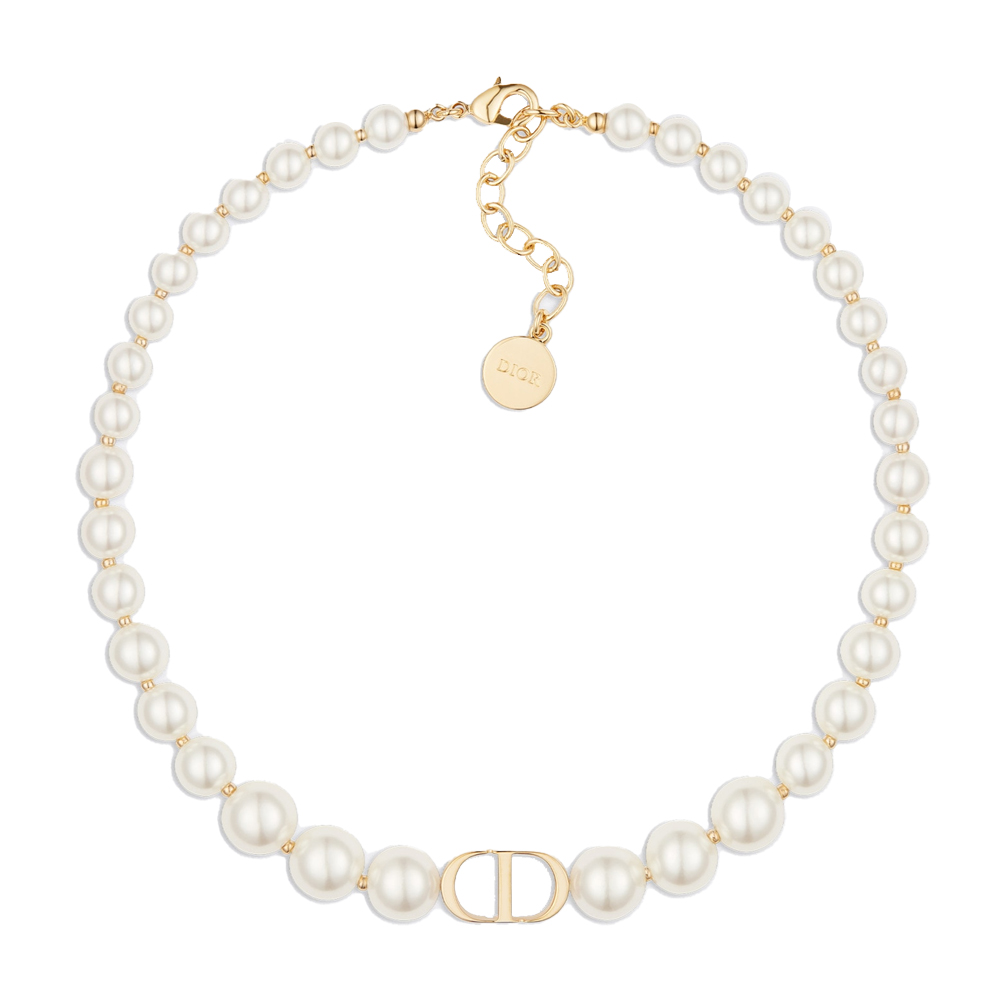 Dior 30 Montaigne CD Pearl Necklace & Bracelet Set - KAIROO