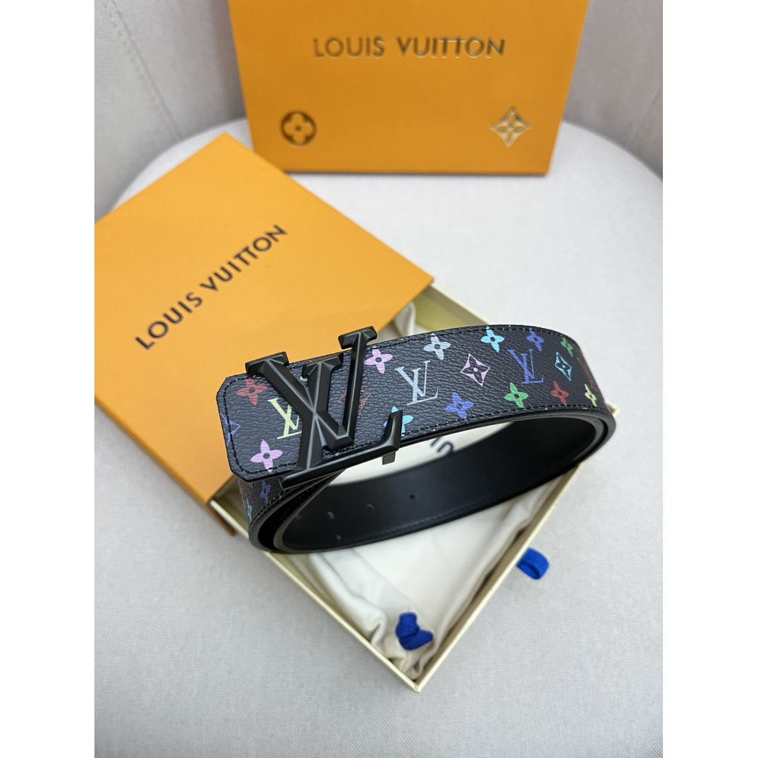Louis Vuitton LV Top Layer Cowhide 24k Pure Steel Buckle Men's Belts - KAIROO