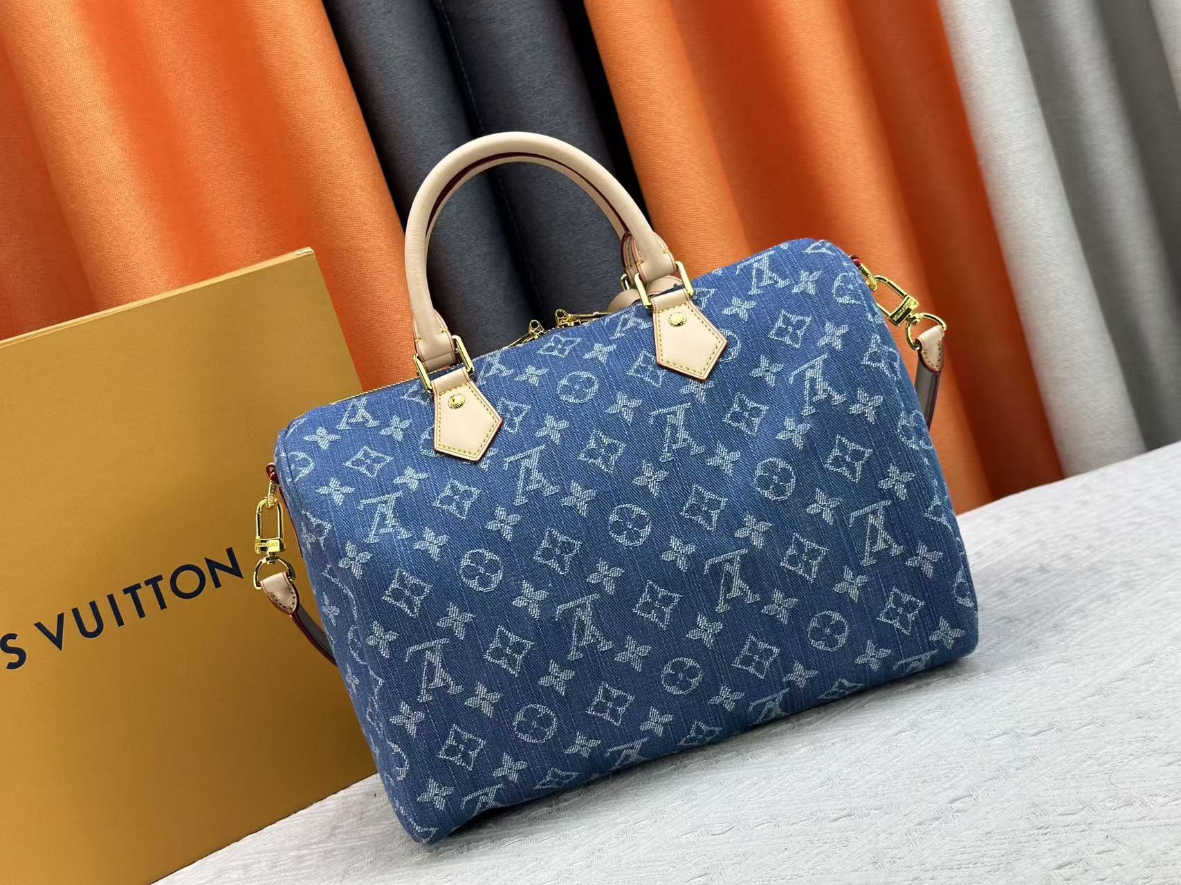 Louis Vuitton LV  Speedy Soft 30 (Monogram Denim) - KAIROO