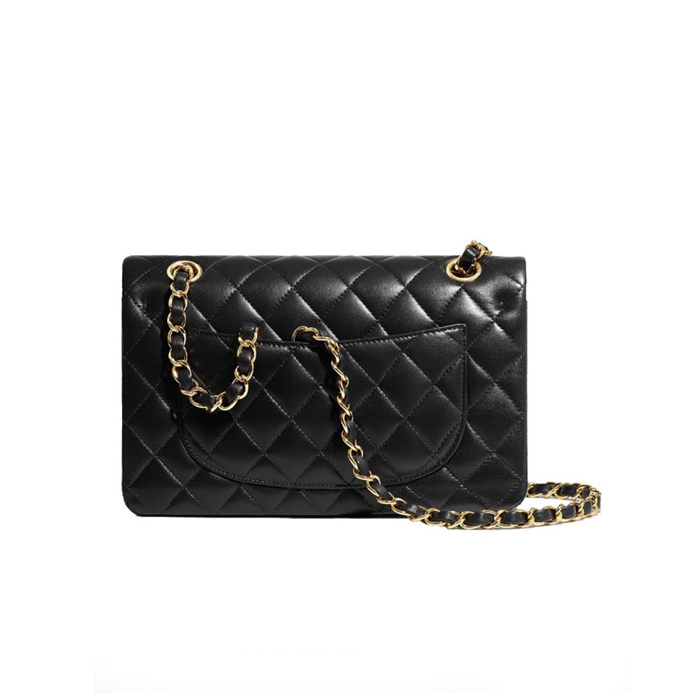 Chanel 23cm Lambskin Quilted Double Flap Chain Bag - KAIROO