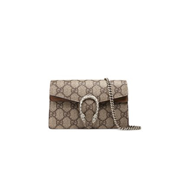 GUCCI Dionysus GG Supreme Canvas Shoulder Bag with Tiger Head Closure Supreme - KAIROO