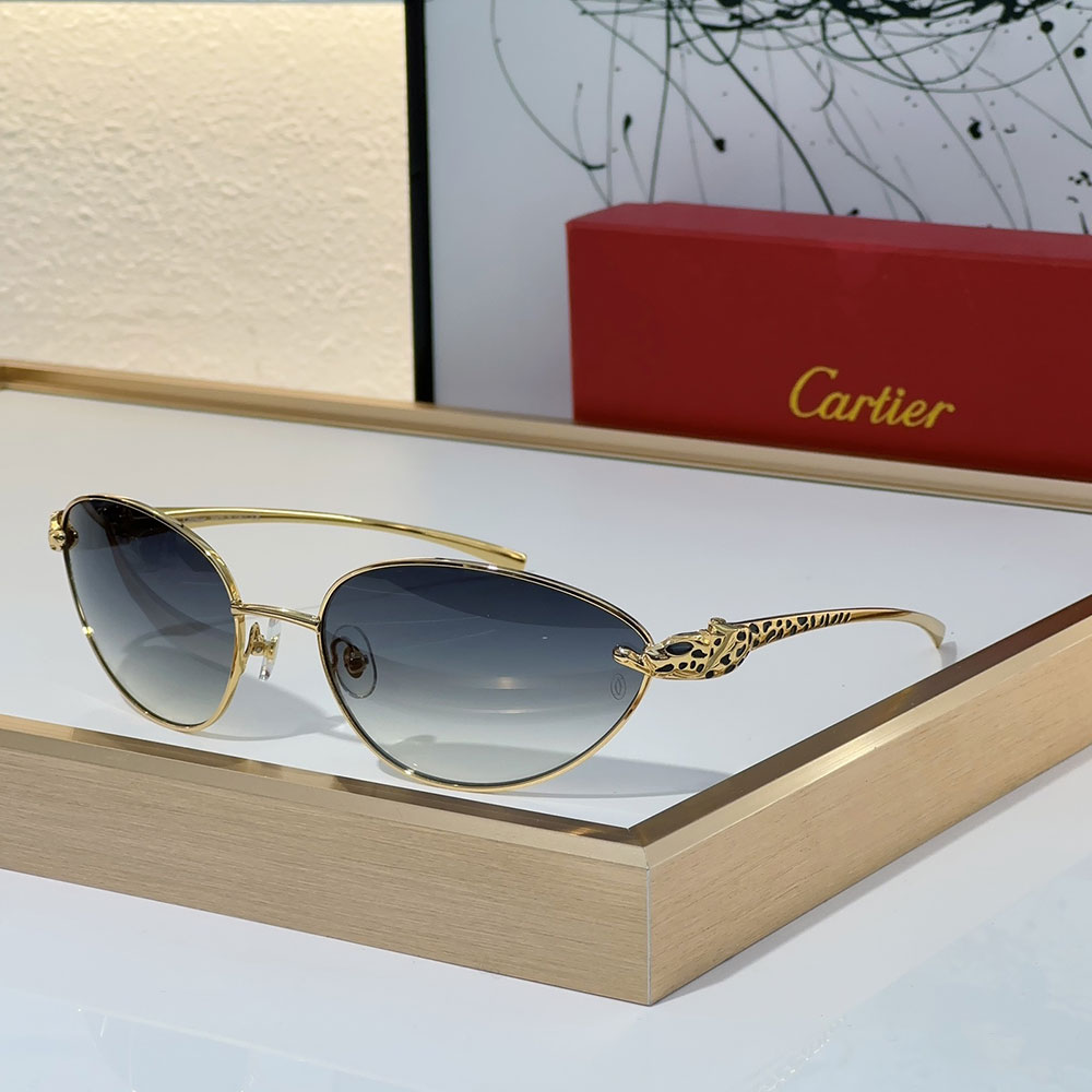 Cartier  Metal Cutout Frame  Sunglasses Top quality - KAIROO