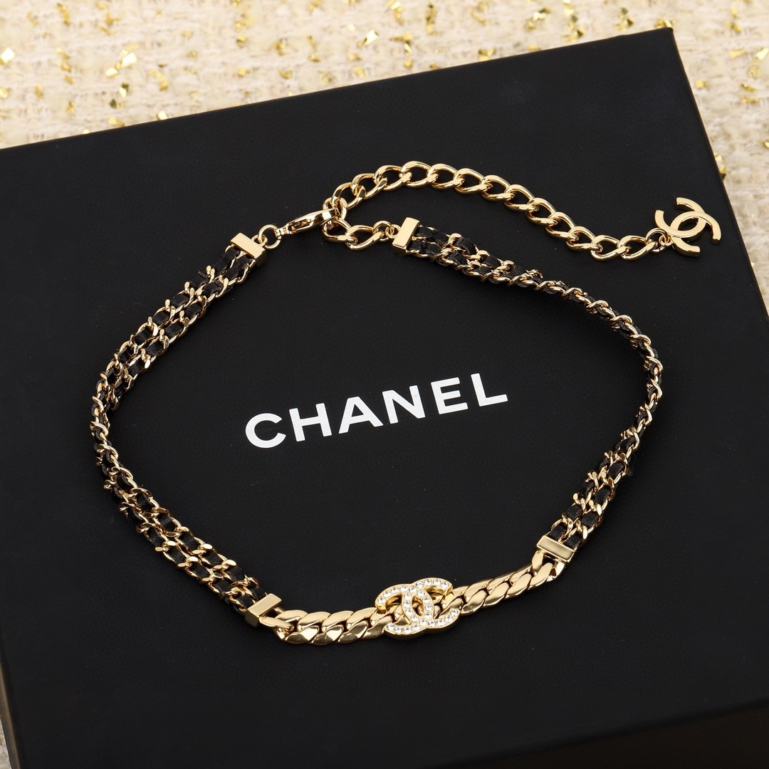Chanel Crystal CC Double Row Choker - KAIROO