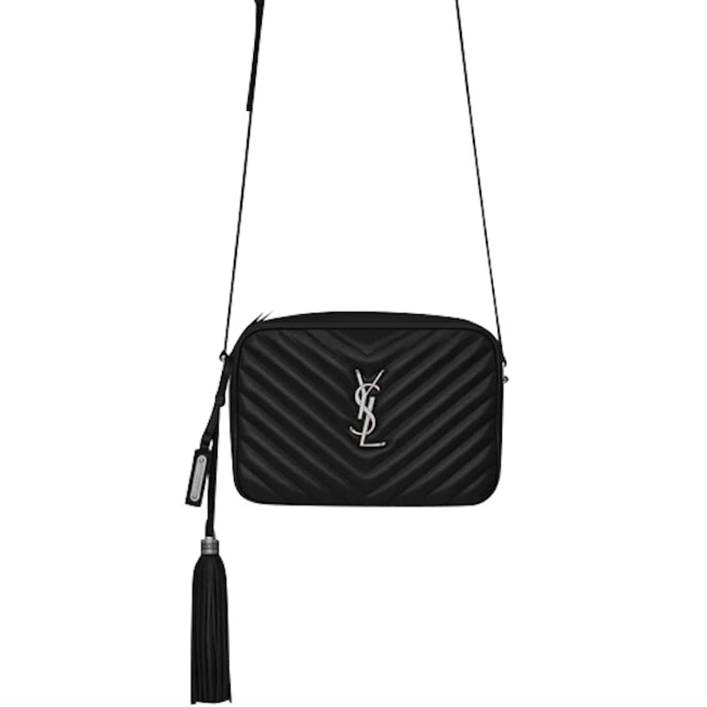 Saint Laurent Lou Calfskin Chevron-Quilted Camera Bag With Tasse - KAIROO