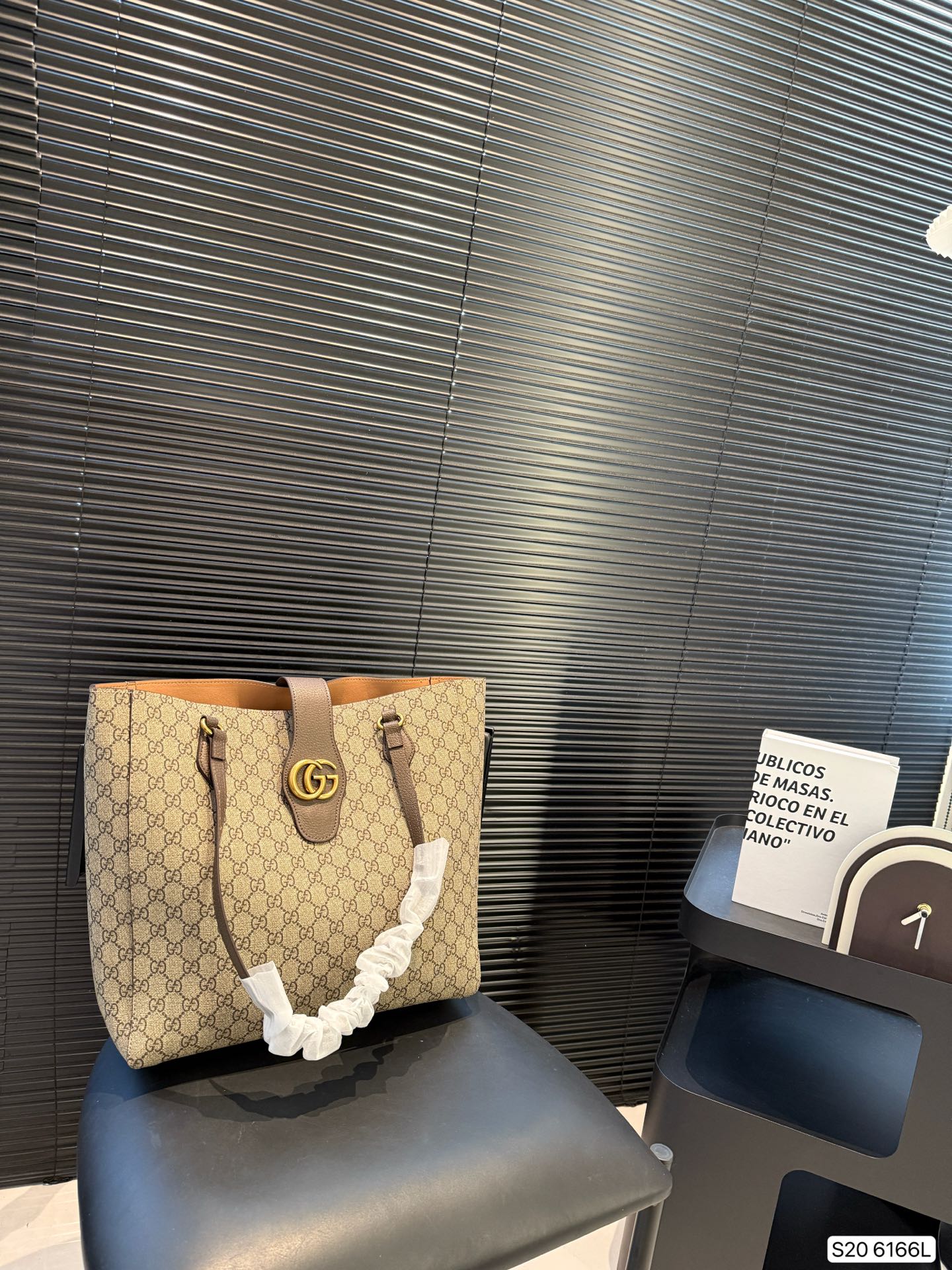 GUCCI Ophidia GG Shopping Canvas Leather Trim Tote / Comes with a card holder - KAIROO