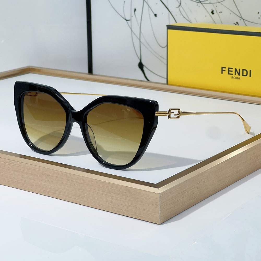 Fendi Thin-framed Sheet Metal on The Sides Sunglasses Top quality - KAIROO