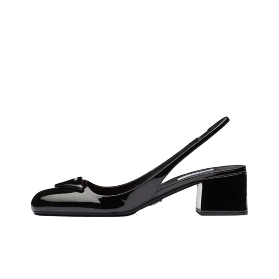 Prada Triangle Logo Slingbacks - KAIROO
