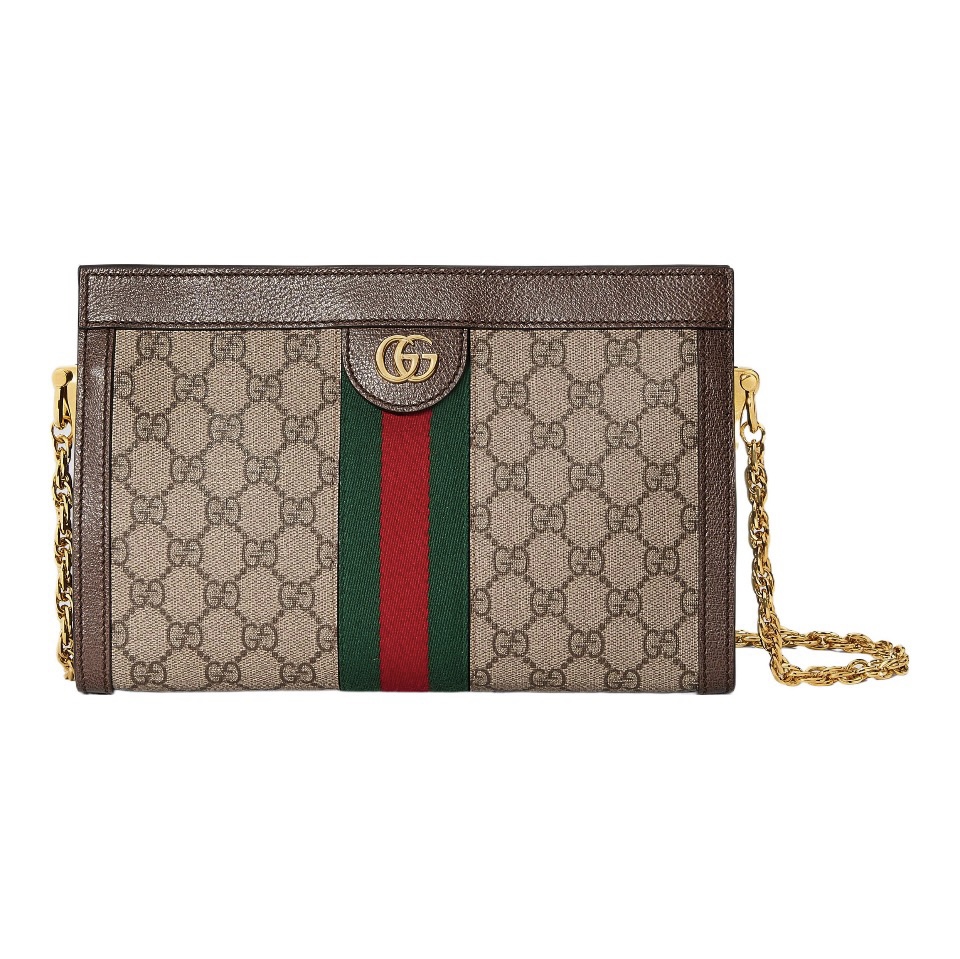 GUCCI Ophidia GG Canvas Web Stripe Monogram Envelope Chain Envelope Shoulder Bag / Small - KAIROO