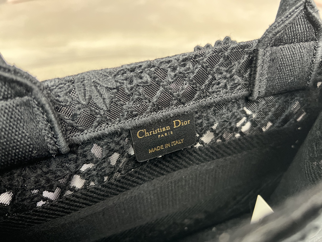 Dior Small Macrame Cannage Tote Lace-effect Embroidered Bag/ 15A - KAIROO