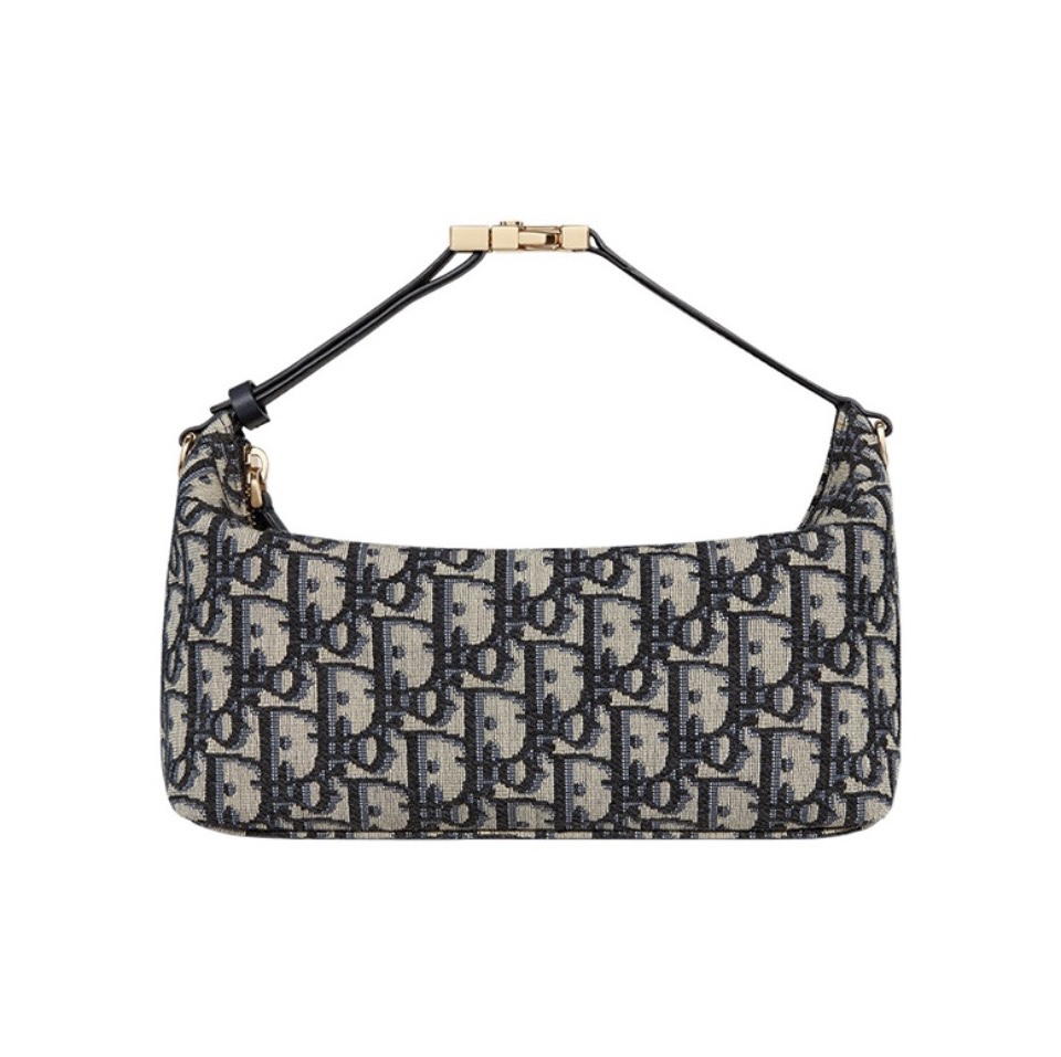DIOR Medium Oblique Jacquard Soft Hobo Pouch Bag - KAIROO