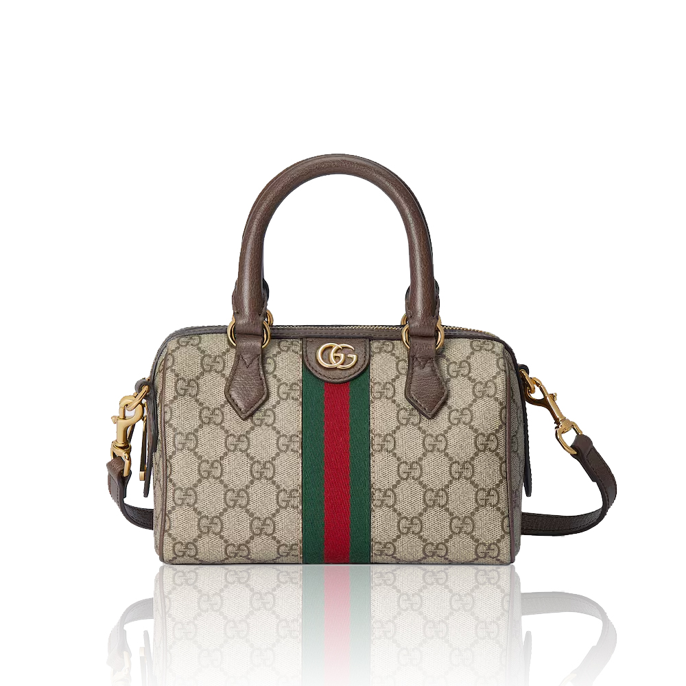 GUCCI Ophidia Series GG Canvas with Web Stripe Small Boston Bag - KAIROO