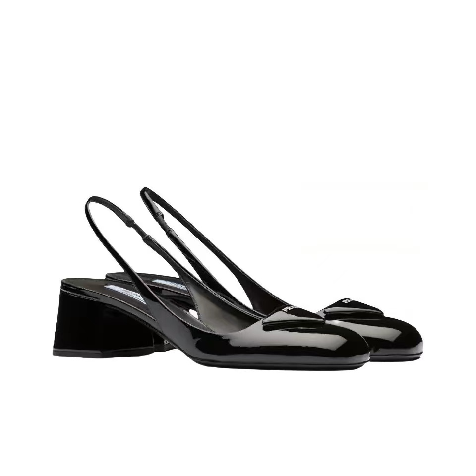 Prada Triangle Logo Slingbacks - KAIROO