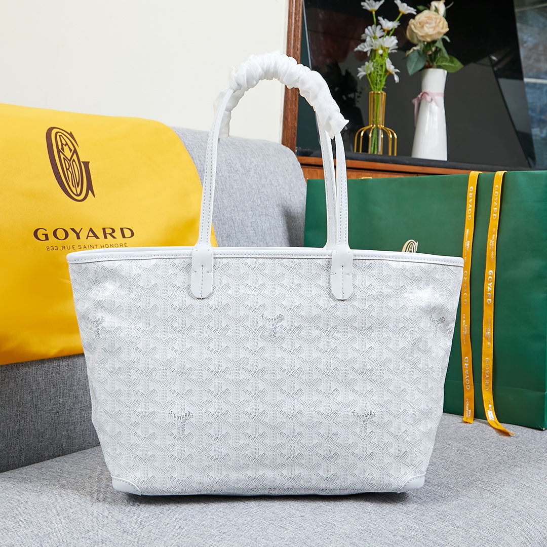Goyard Saint Louis Tote Bag white - KAIROO