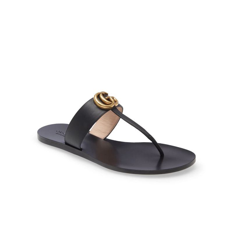 GUCCI Double G Leather Thong Sandal - KAIROO