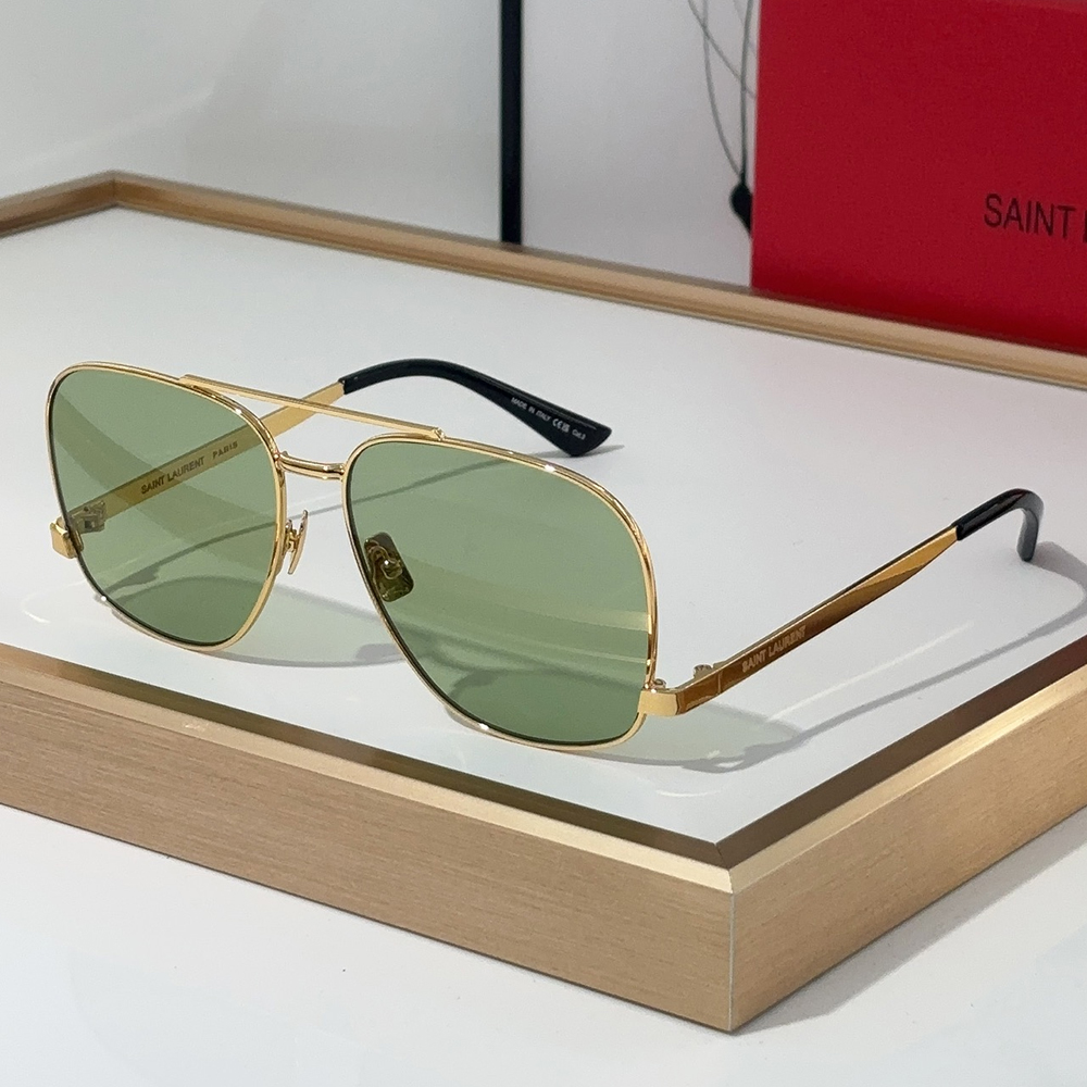Saint Laurent YSL Metal Oval Sunglasses Top Quality - KAIROO
