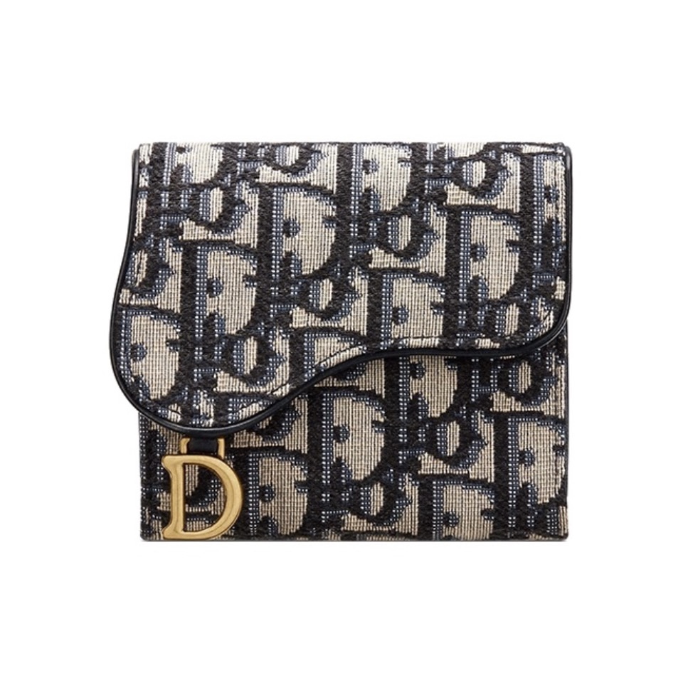 Dior Saddle Oblique Three-Fold Compact Wallet - KAIROO