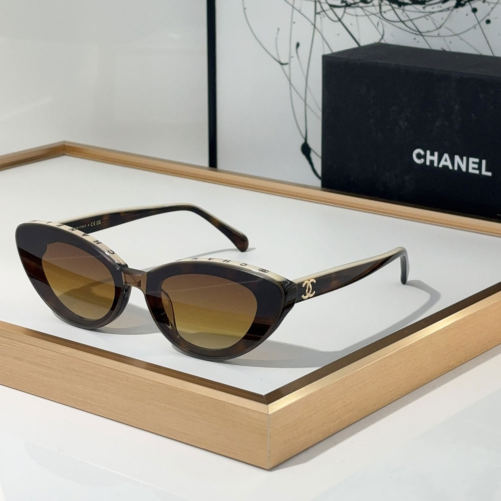 Chanel Logo Side Cat-Eye Sunglasses Top quality - KAIROO