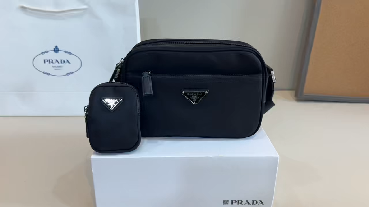 Prada Re-Nylon Multi-Pocket Removable Pouch Crossbody Camera Bag - KAIROO