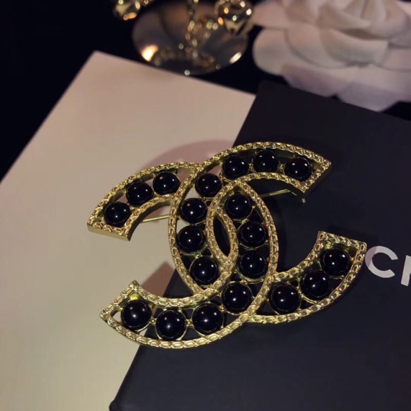 Chanel Black Pearl CC Brooch - KAIROO