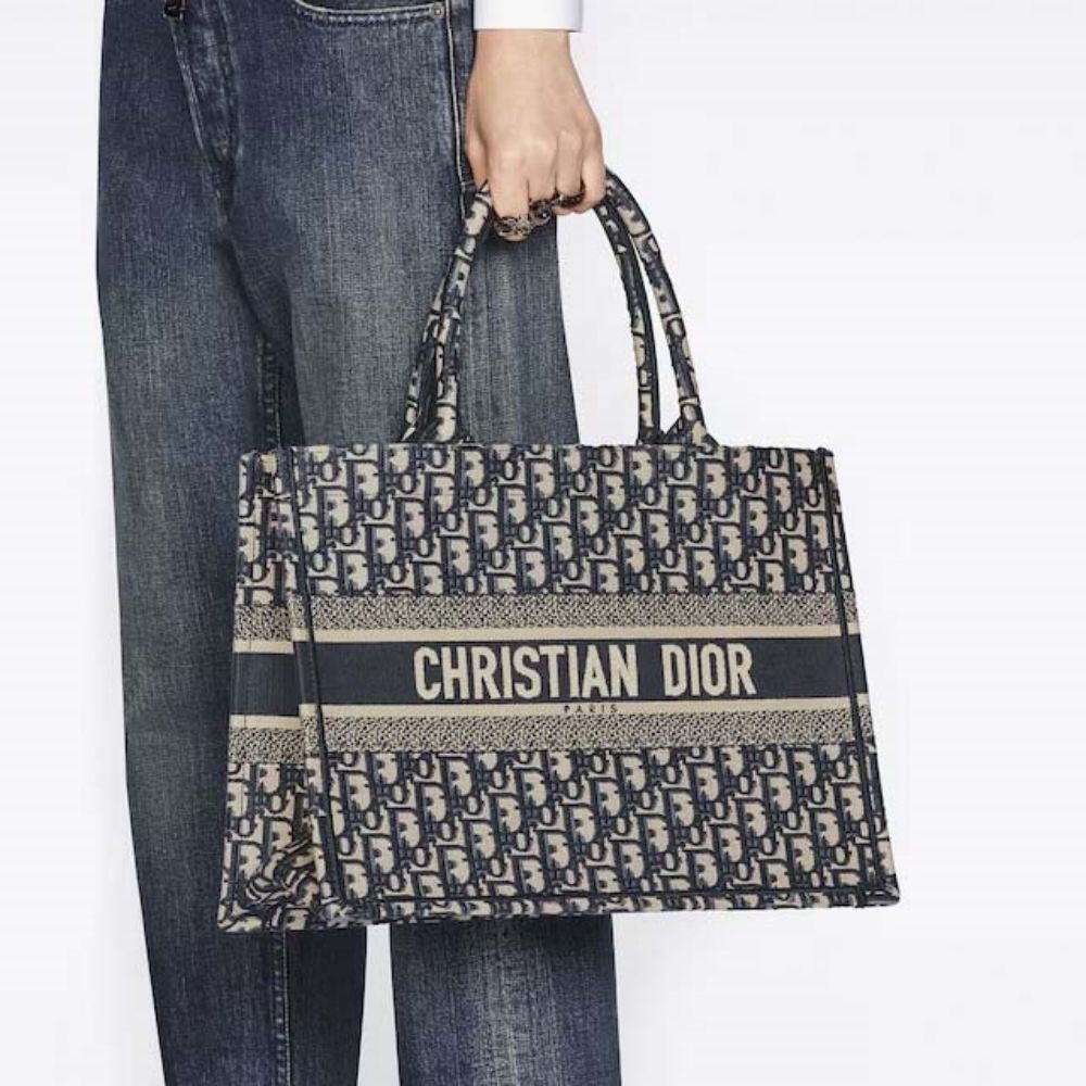 Dior Book Tote Logo Jacquard Embroidery Tote Bag - KAIROO
