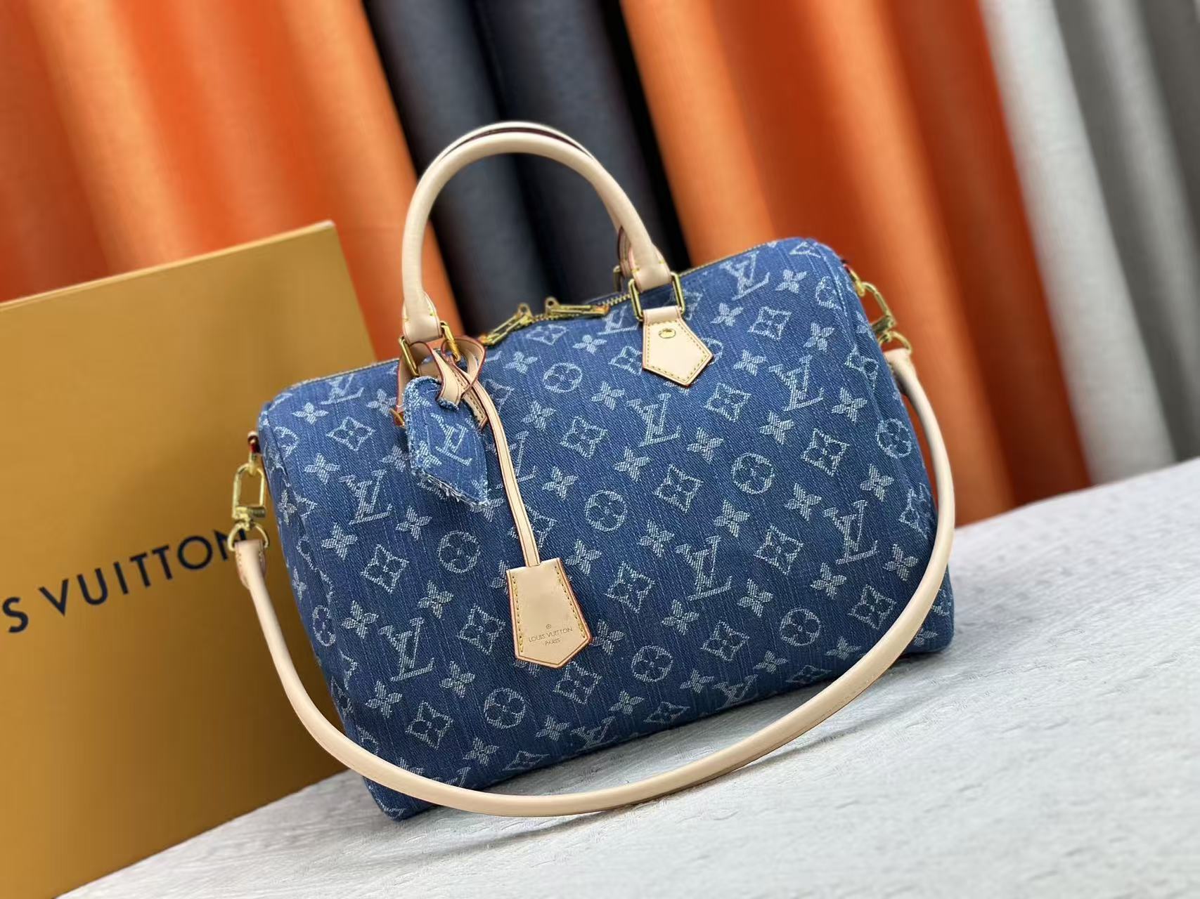 Louis Vuitton LV  Speedy Soft 30 (Monogram Denim) - KAIROO