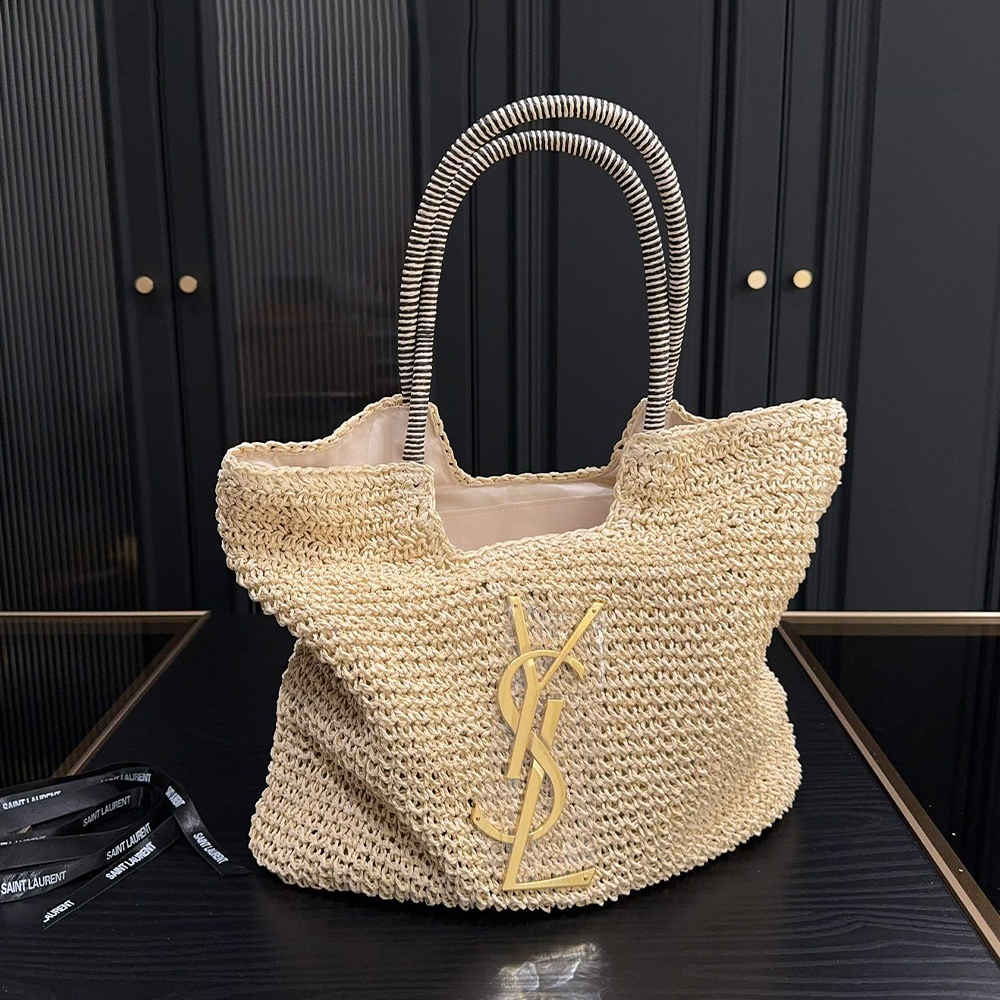 Saint Laurent Icare Raffia Tote - KAIROO