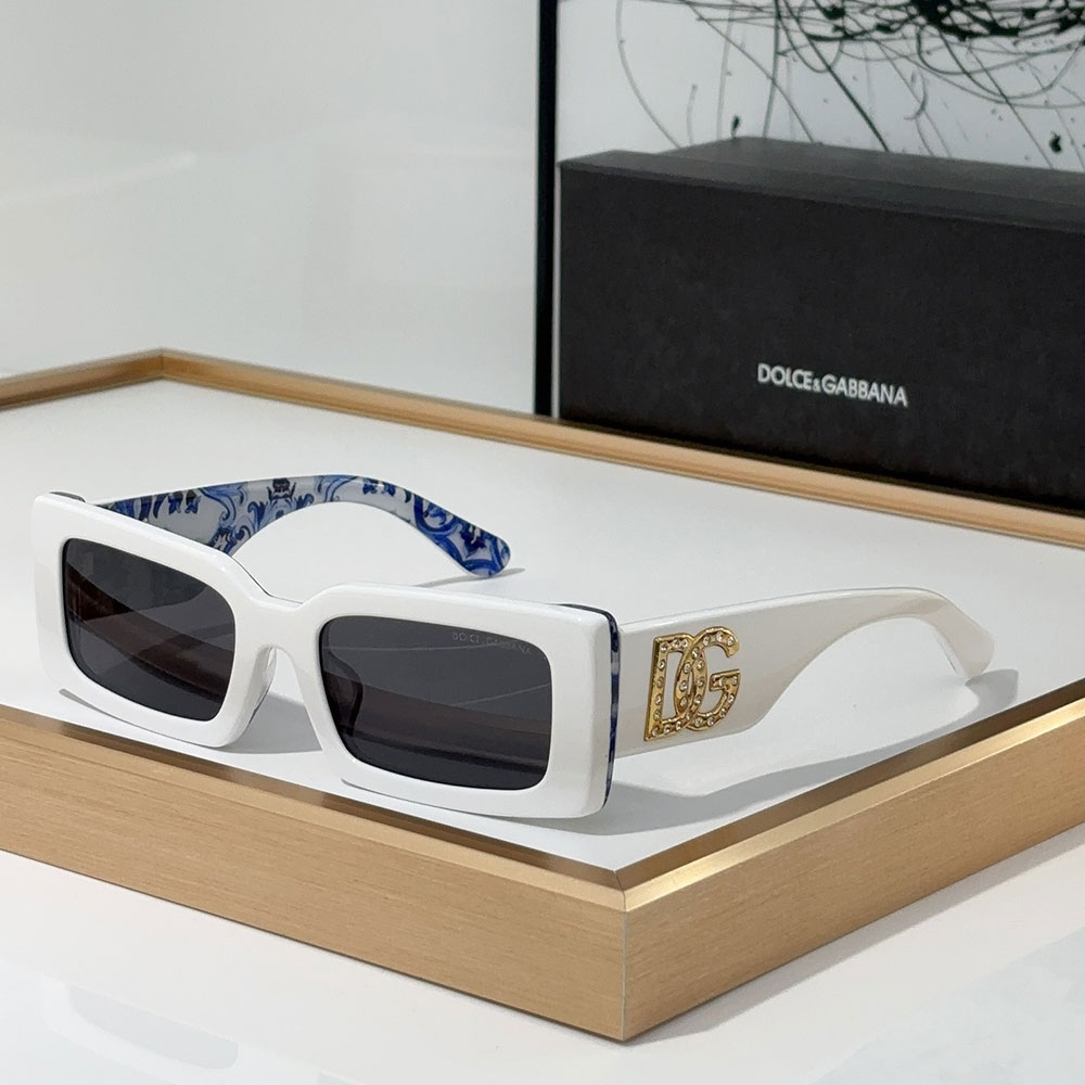 DOLCE & GABBAN DG Small Box Logo Mirror leg  Sunglasses Top quality - KAIROO