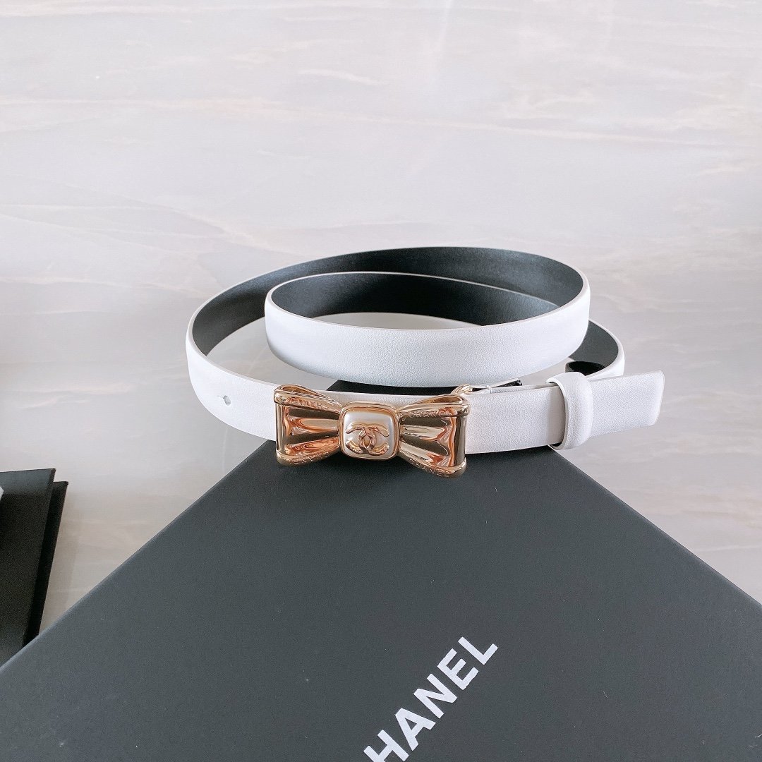 Chanel Belt With Ribbon Buckle Silver Women Belt 30MM - KAIROO