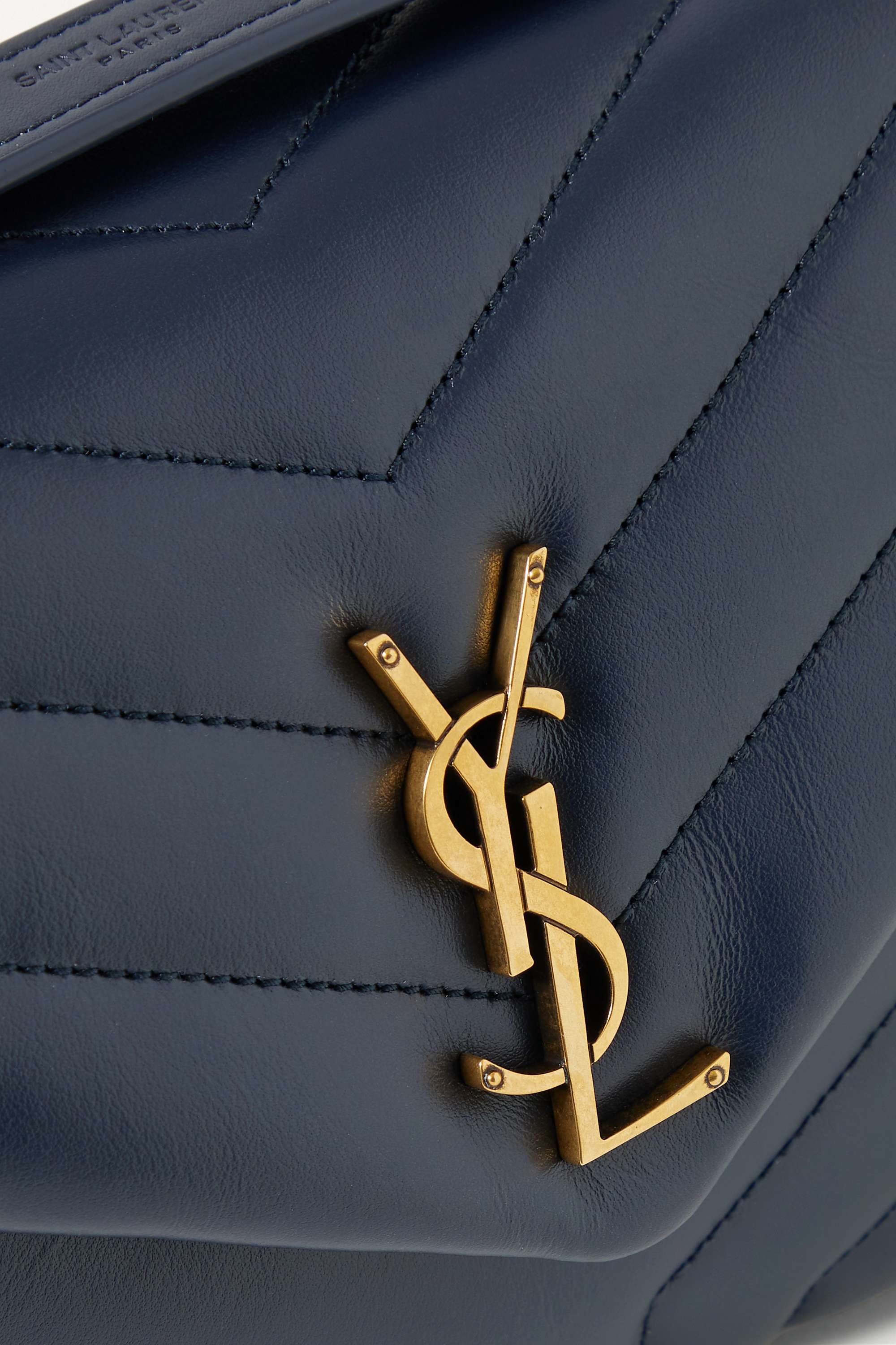 Saint Laurent YSL Loulou small quilted leather shoulder bag navy - KAIROO