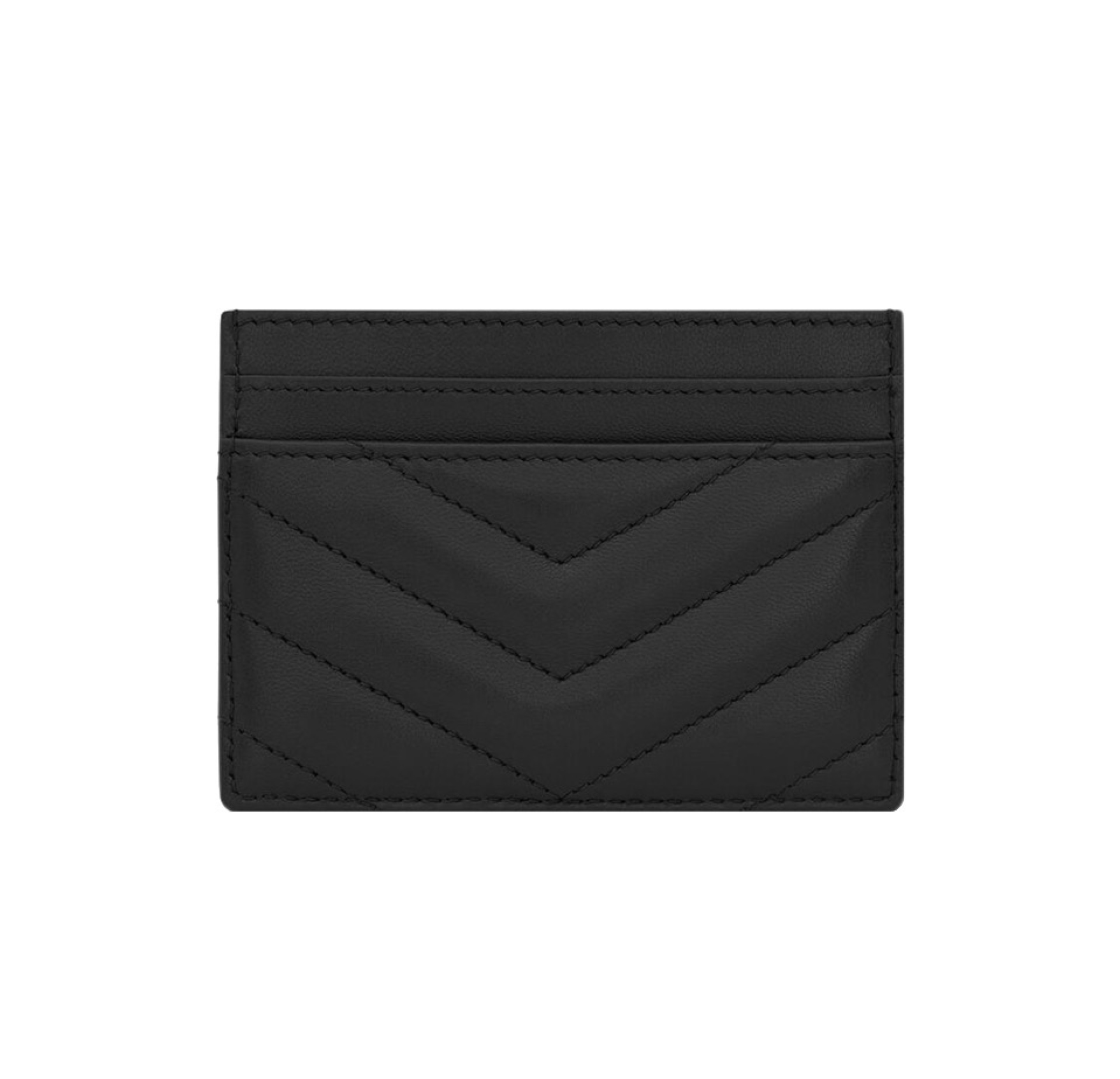 Saint Laurent Chevron Quilted Envelope Card Holder or Caviar Card Case - KAIROO