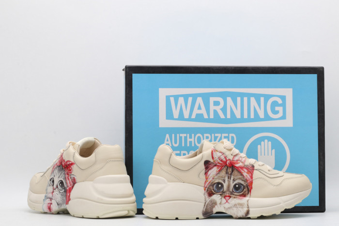 Gucci Rhyton Cartoon Print Vintage Platform Chunky Sneakers/ Cat 02 - KAIROO