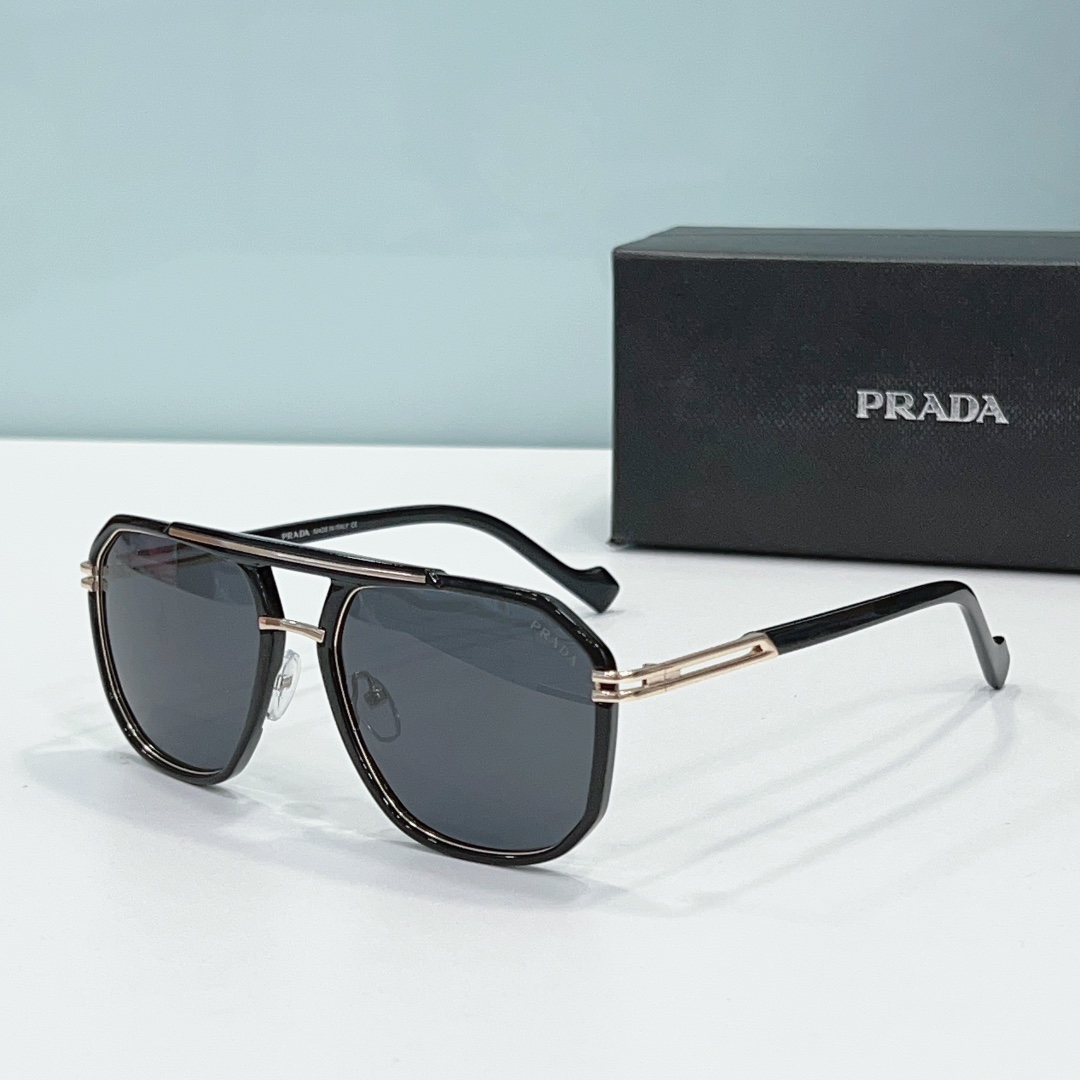 Prada Geometric Double-bridge Metal-accented Acetate Sunglasses Top quality - KAIROO