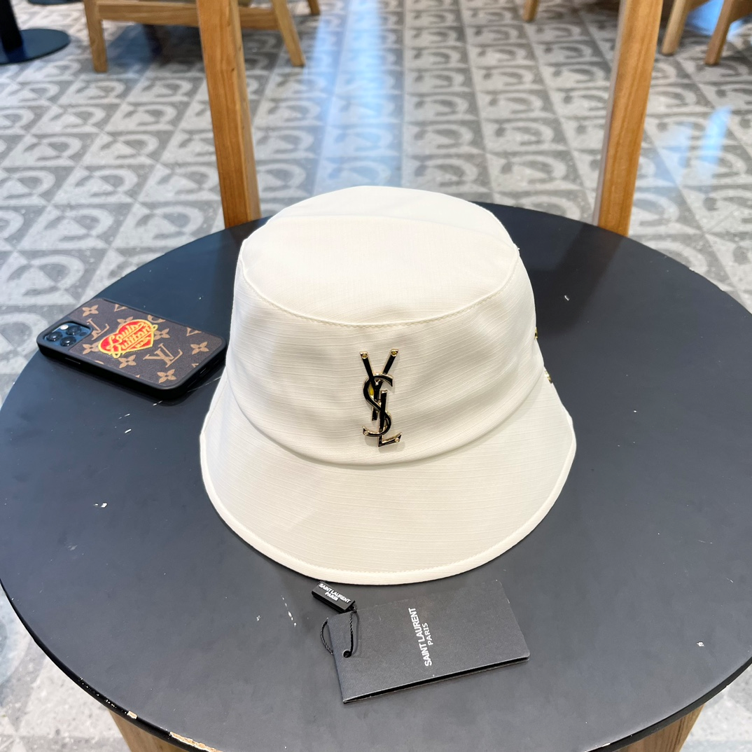 Saint Laurent YSL Monogram Bucket Hat - KAIROO