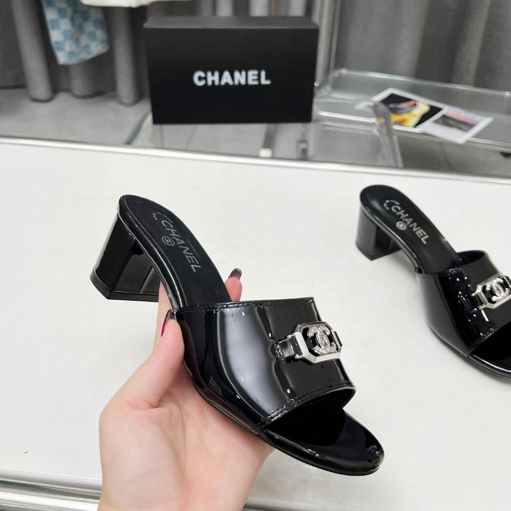 Chanel Double C Buckle Block Heel Sandals - KAIROO