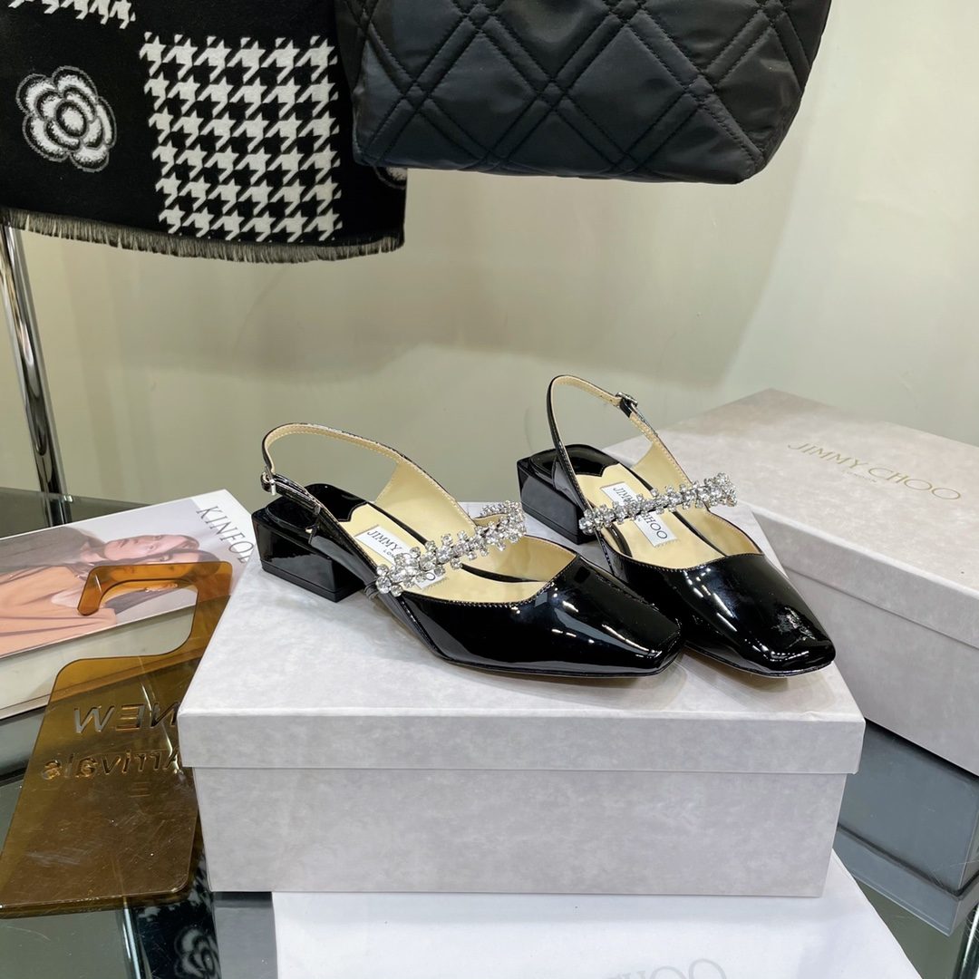 Jimmy Choo Diamond Tilda Slingback Flats - KAIROO